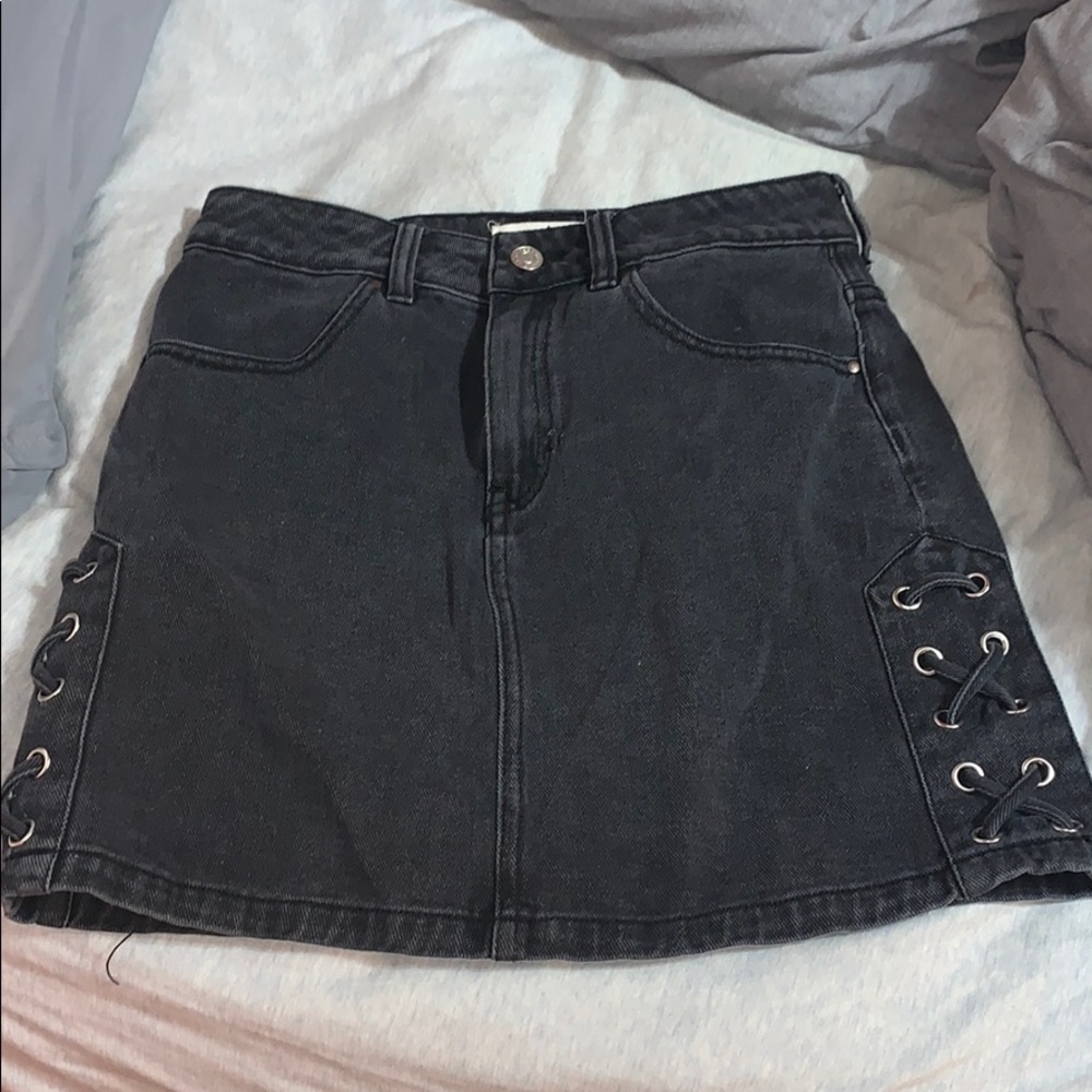 Black jean skirt